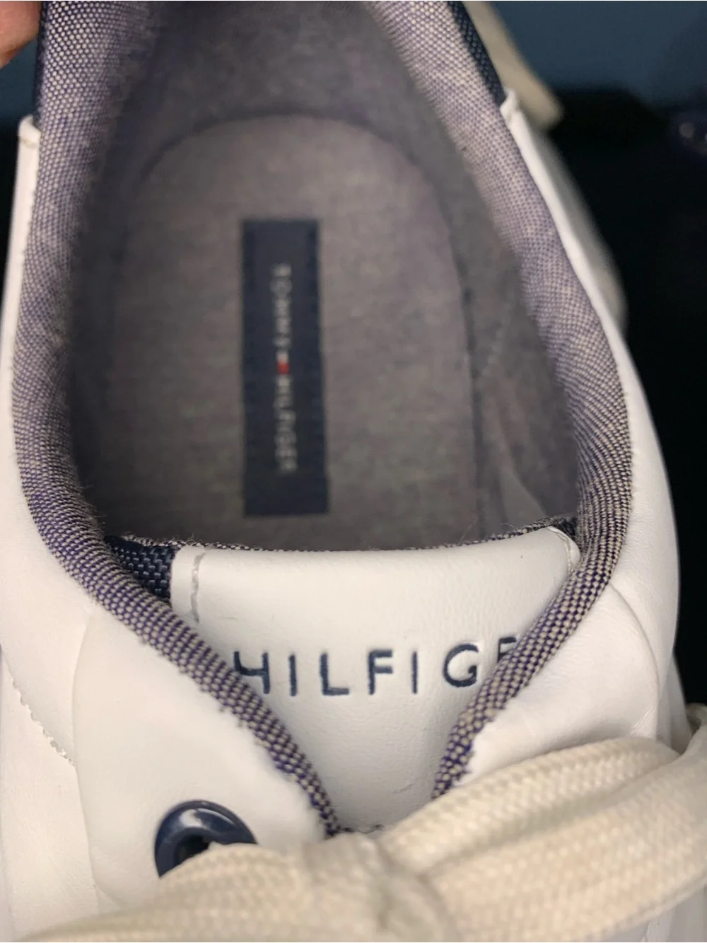 Tommy Hilfiger Men's Cream Leather Sneakers